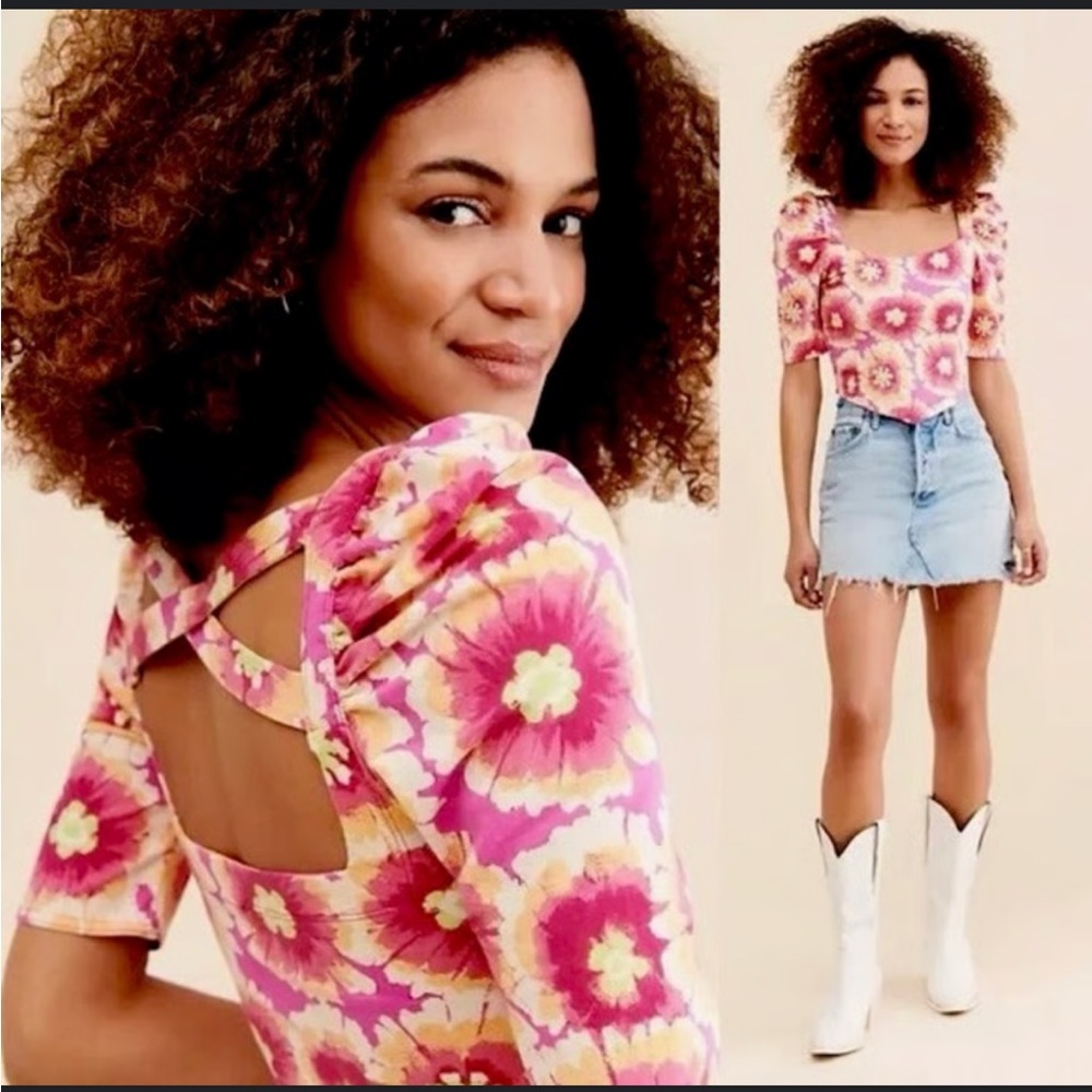 NWT Free People give me more floral top (XS)